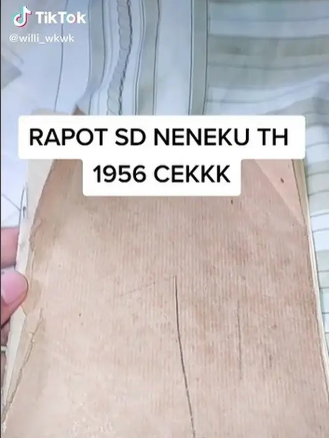 Viral rapor SD tahun 1956