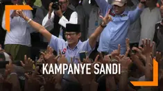 Caewapres Sandiaga Uno berkampanye di Lamongan. Sandi berkampanye di hadapan ribuan nelayan Lamongan. Prabowo-Sandi Berjanji akan mensejahterakan kehidupan para nelayan