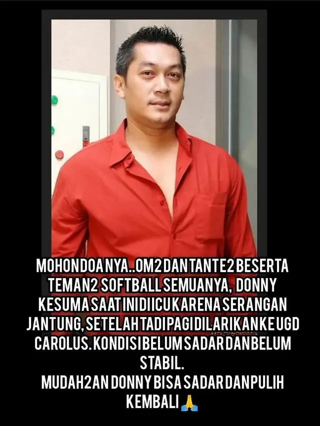 Unggahan Jio Jimmy tentang Donny Kesuma. (Foto: Dok. Instagram @jiojimmy)