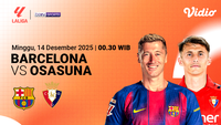 Link Live Streaming LaLiga 2025/26 Barcelona vs Osasuna Tayang di Vidio