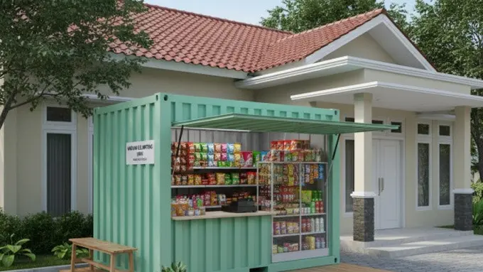 Ilustrasi Warung di Teras/Gemini AI