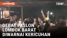 Dipicu Saling Ejek Yel-Yel, Debat Paslon Bupati Lombok Barat Ricuh, Massa Pendukung Nyaris Adu Jotos