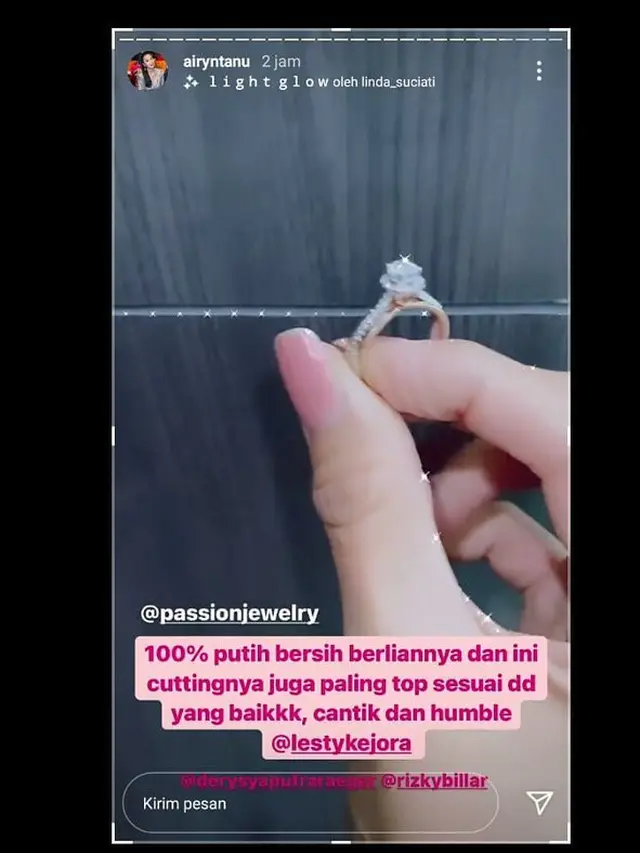 Segera Lamaran, Ini 6 Potret Detail Cincin Tunangan Rizky Billar dan Lesty Kejora