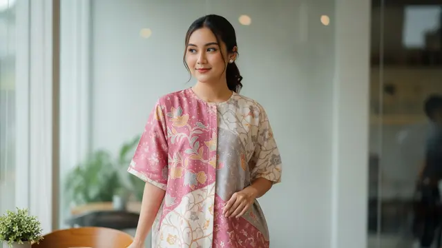 Blouse Batik Sutra Oversize