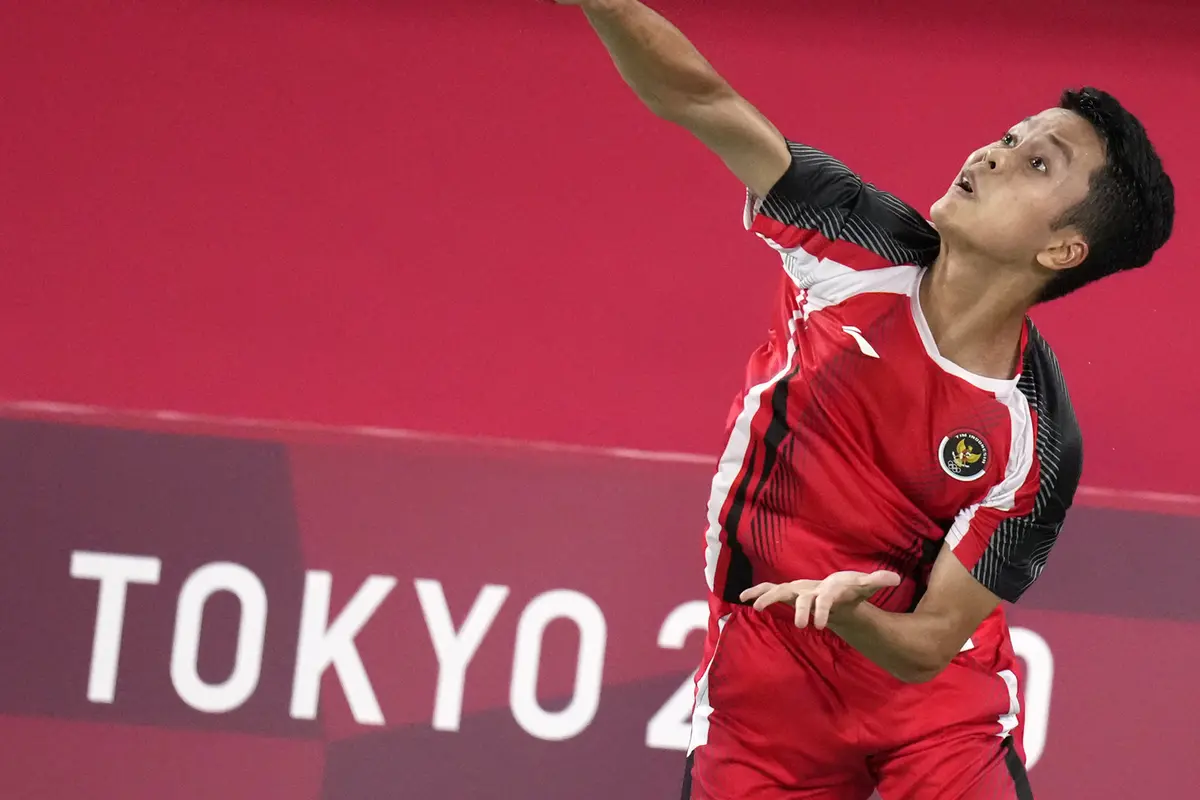 FOTO: Anthony Ginting Lolos ke Perempat Final Olimpiade Tokyo 2020