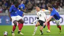 Kai Havertz berhasil menggetarkan gawang Prancis saat babak kedua baru berjalan empat menit atau di menit ke-49. (AP Photo/Laurent Cipriani)