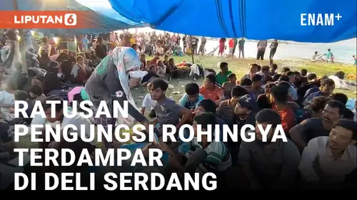 VIDEO: Jelang Tahun Baru 2024, Ratusan Pengungsi Rohingya Tiba di Deli Serdang