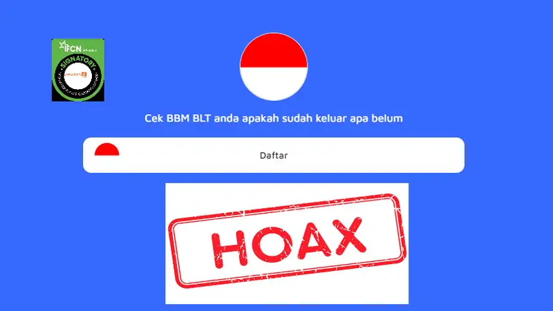 Tangkapan layar hoaks BBM