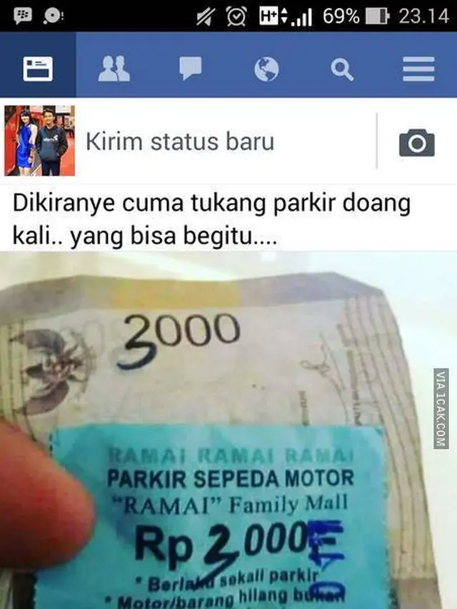Tarif denda karis parkir hilang (Ist)