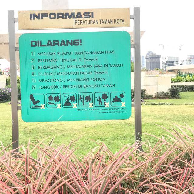 Larangan Injak Rumput Dicabut Papan Imbauan Masih Terpasang News Liputan6 Com