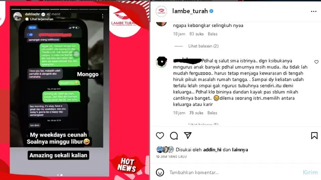 Dahlia Poland dan Fandy Christian (Foto: instagram lambe turah)
