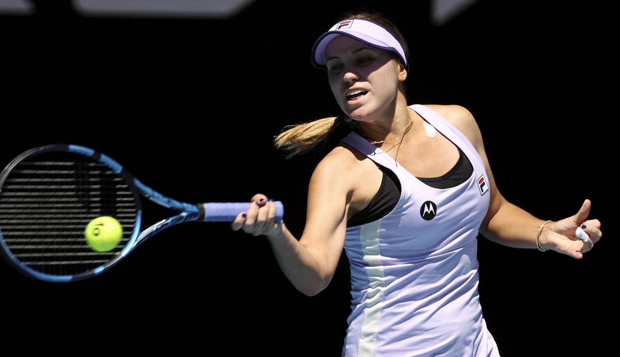 4. Sofia Kenin (Amerika Serikat) - Posisi ke empat diisi oleh wakil Amerika Serikat yakni Sofia Kenin. Petenis berusia 22 tahun itu mempunyai poin sebanyak 5760. (Photo by David Gray / AFP)