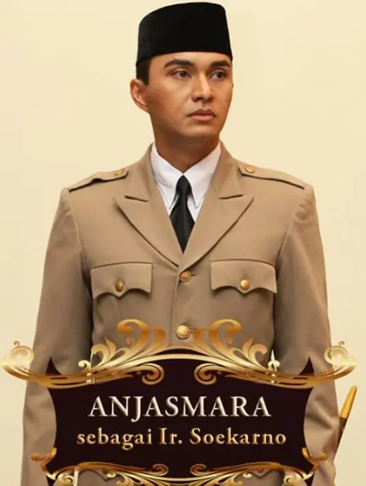 Berbeda dengan pemeran Soekarno yang lainnya, Anjasmara yang sudah tiga kali memerankan sosok Soekarno ini juga memiliki hubungan dekat dengan presiden Soekarno, di mana ia merupakan anak tiri Rachmawati Soekarnoputri. (Twitter)