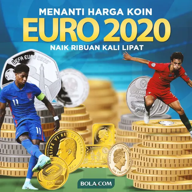 Menanti Harga Koin Euro 2020 Naik Ribuan Kali Lipat (Grafis: Adreanus Titus/Bola.com)