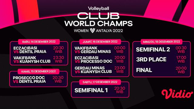 Link Live Streaming FIVB Volleyball Women's Club World Championship 14-18 Desember di Vidio