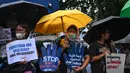 Sebelumnya, polisi di ibu kota Filipina menangkap lebih dari 200 orang dalam bentrokan dengan pengunjuk rasa bertopeng pada aksi demonstrasi antikorupsi, Minggu (21/9/2025). (Jam STA ROSA/AFP)