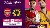 Jadwal dan Live Streaming Liga Inggris Arsenal vs Wolves di Vidio