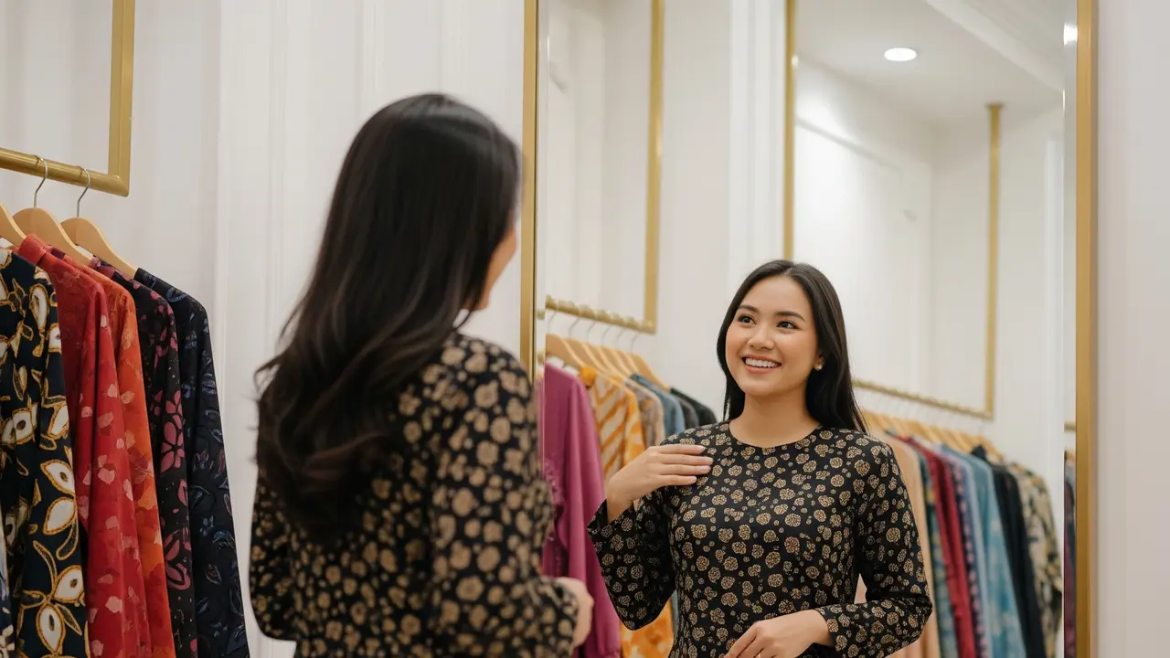 Inspirasi Outfit Batik Anti Buncit untuk Ibu Muda.