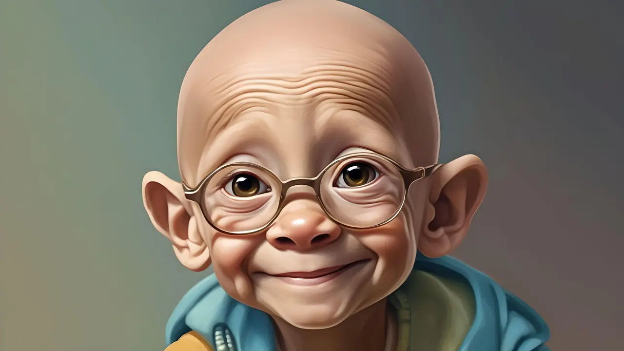 Progeria, atau Sindrom Hutchinson-Gilford, menciptakan tantangan besar bagi penderita dan keluarganya. (Ilustrasi by AI)