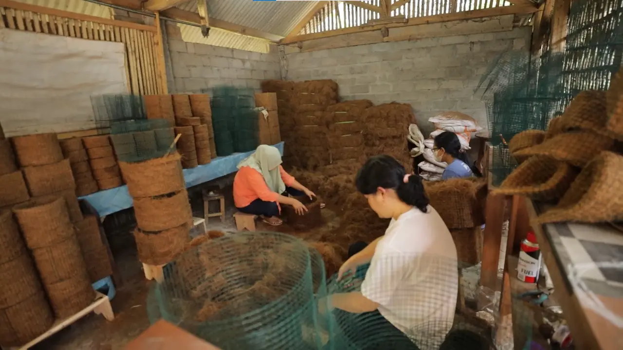 Pot Tanaman dari Serabut Kelapa