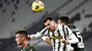Pada pertandingan tersebut Bianconeri melumat tamunya dengan tiga gol tanpa balas. (Marco Alpozzi/LaPresse via AP)