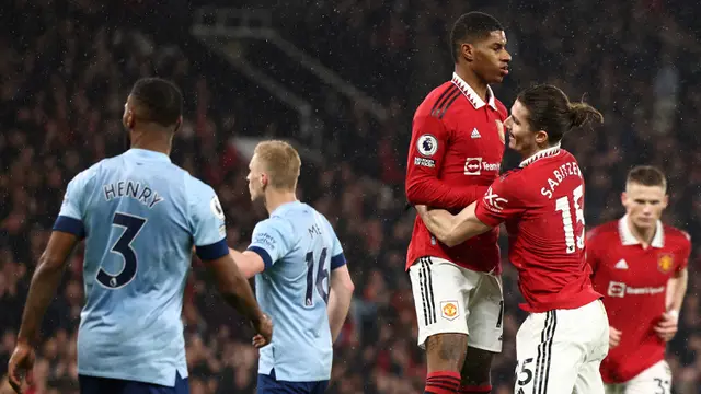 Foto: Cetak Gol ke-27 Musim Ini, Marcus Rahford Bawa MU Ramaikan Persaingan di Tiga Besar Liga Inggris 2022 / 2023