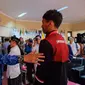Gubernur Jawa Tengah Ganjar Pranowo menghadiri acara halal bihalal bersama insan olahraga Jateng di kantor KONI Jateng, Stadion Jatidiri, Kota Semarang pada Rabu (17/5/2023).