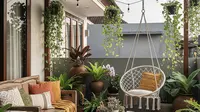 Teras Rumah Kecil yang Cantik. (Foto: Gemini AI)