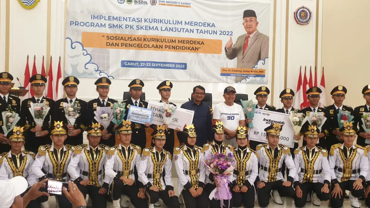 Kesuksesan Pasheman’90, kelompok paskibraka remaja asal Garut, Jawa Barat, menjuarai Indonesia's Got Talent 2022, menyimpan catatan epik perjuangan mereka di atas panggung. (Liputan6.com/Jayadi Supriadin)