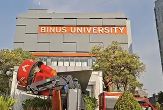 Kebakaran Kampus Bina Nusantara di kemanggisan. (Liputan6.com/Ady Anugrahadi)
