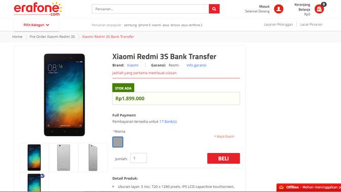 Redmi 3s Garansi Resmi Bisa Dipesan Di Erafone Ini Harganya Tekno Liputan6 Com