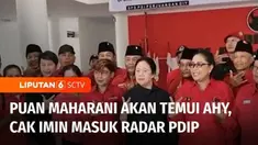 Ketua DPP PDI Perjuangan, Puan Maharani, menegaskan akan segera bertemu dengan Ketua Umum Partai Demokrat, Agus Harimurti Yudhoyono. Puan juga menyebut, Cak Imin, masuk dalam radar PDIP, sebagai bakal calon wakil presiden yang dipasangkan dengan Ganj...