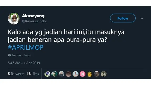 April Mop Trending, Tanggapan Netizen Kocak Abis