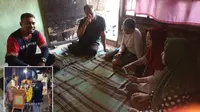 Pihak Pemkot Surabaya saat mendatangi rumah bocah penjual SD pentol. (Sian Kurniawan/Liputan6.com)