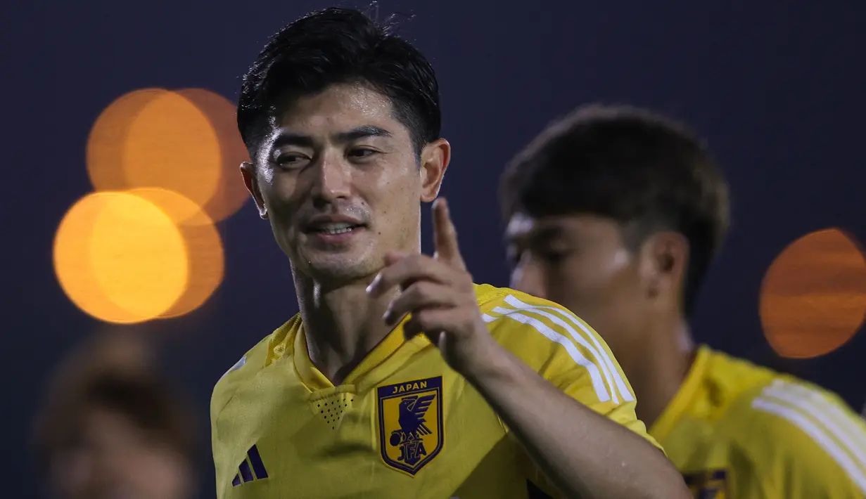 Bek tengah berusia 33 tahun, Shogo Taniguchi baru saja bergabung dengan klub Belgia, Sint-Truiden pada awal musim 2024/2025 usai meninggalkan klub Qatar Al-Rayyan SC. Bersama Kawasaki Frontale ia sukses mempersembahkan 4 gelar juara J1 League pada 2017, 2018, 2020 dan 2021. (AFP/Adrian Dennis)