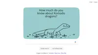 Google doodle hari ini memajang Komodo (Liputan6.com/ Agustin Setyo W)