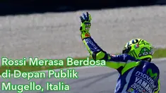 Valentino Rossi merasa berdosa karena gagal finis akibat kerusakan motor di depan publik pecintanya di Mugello, MotoGP Italia pada Minggu (22/5/2016). 