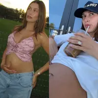 Hailey Bieber Pertama Kali Tunjukan Baby Bump. [@haileybieber]