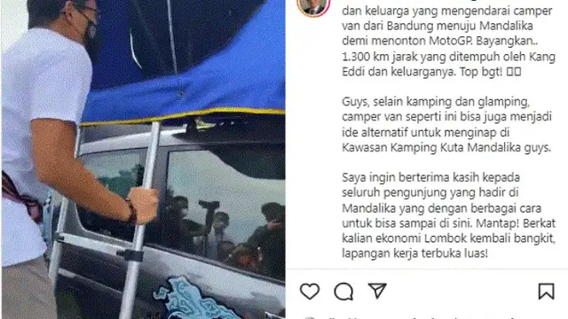 Sandiaga Uno dan Eddi Brokoli di Mandalika
