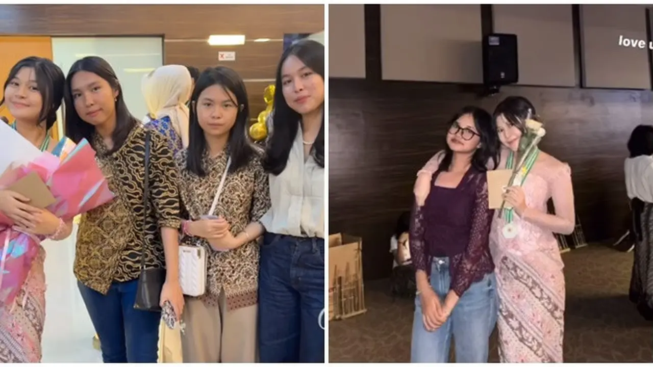 6 Potret Nasha Anaya Bareng Teman di Momen Wisuda SMP, Dapat Banyak Surat