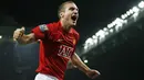 5. Nemanja Vidic (Januari 2006) - Bek yang didatangkan MU dari Spartak Moscow dengan harga 7,2 juta poundsterling. Bersama Rio Ferdinand, mereka sukses menjadi palang pintu Setan Merah yang sulit dilewati. (AFP/Ian Kington)