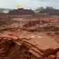 Ekskavasi Situs Sekaran peninggalan pra-Majapahit di proyek Tol Malang - Pandaan telah selesai (Liputan6.com/Zainul Arifin)