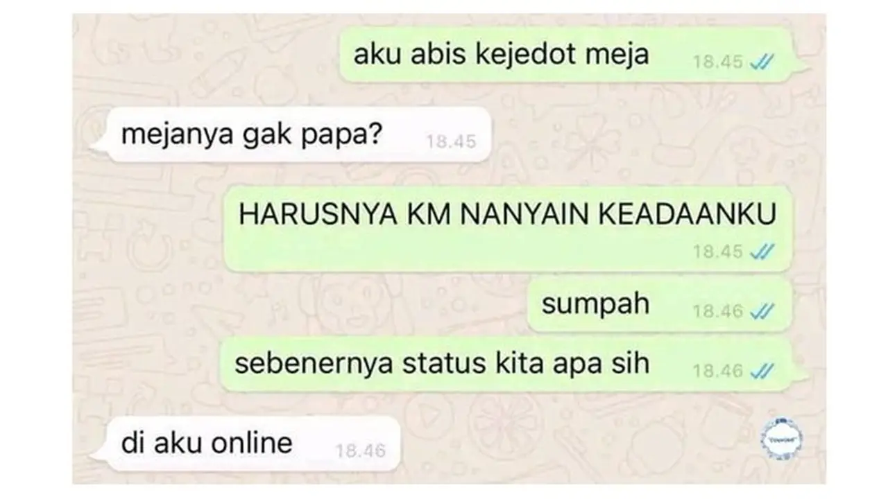 8 Chat Netizen Tanya Status Hubungan Ini Bikin Senyum Sendiri