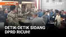 Rapat Paripurna DPRD Ende bersama Bupati Ende Benediktus Yosef Badeoda di Gedung DPRD Ende, Nusa Tenggara Timur, Rabu (17/12/2025), diwarnai kericuhan.
