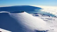 Fenomena Langka Salju Turun di Hawaii, puncak gunung Mauna Kea ( Kīlauea EcoGuides)
