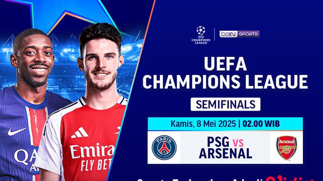 Link Live Stream Big Match Liga Champions: PSG vs Arsenal Babak Semifinal di Vidio