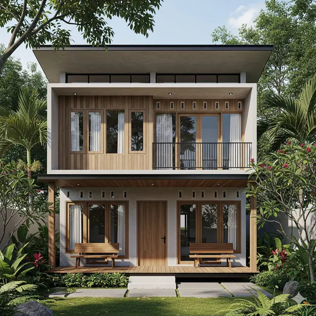 Rumah 2 Lantai dengan Teras Depan