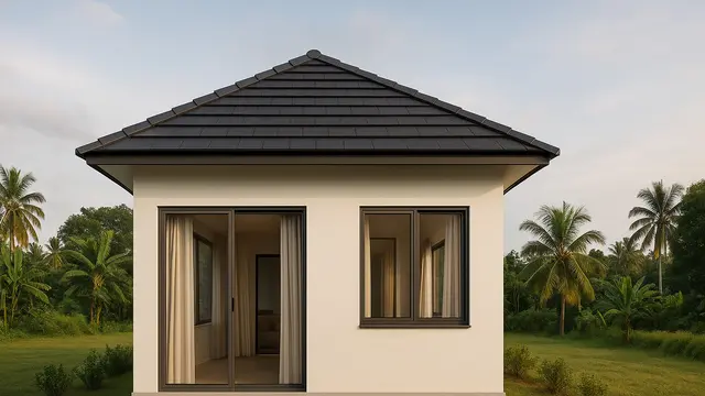 Gambar Rumah Sederhana 8x8 2025 Konsep Minimalis Modern/ Ilustrasi Gambar AI