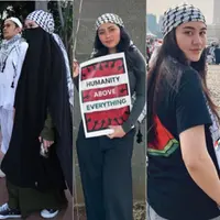 Gaya Selebritis Kenakan Sorban saat Bela Palestina di Monas