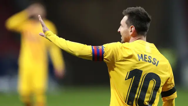Foto Liga Spanyol: Lionel Messi Tak Berdaya, Barcelona Dibungkam Atletico Madrid